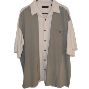 Vintage Cotton Traders Silk Colorblock Sports Shirt Size XL VGUC